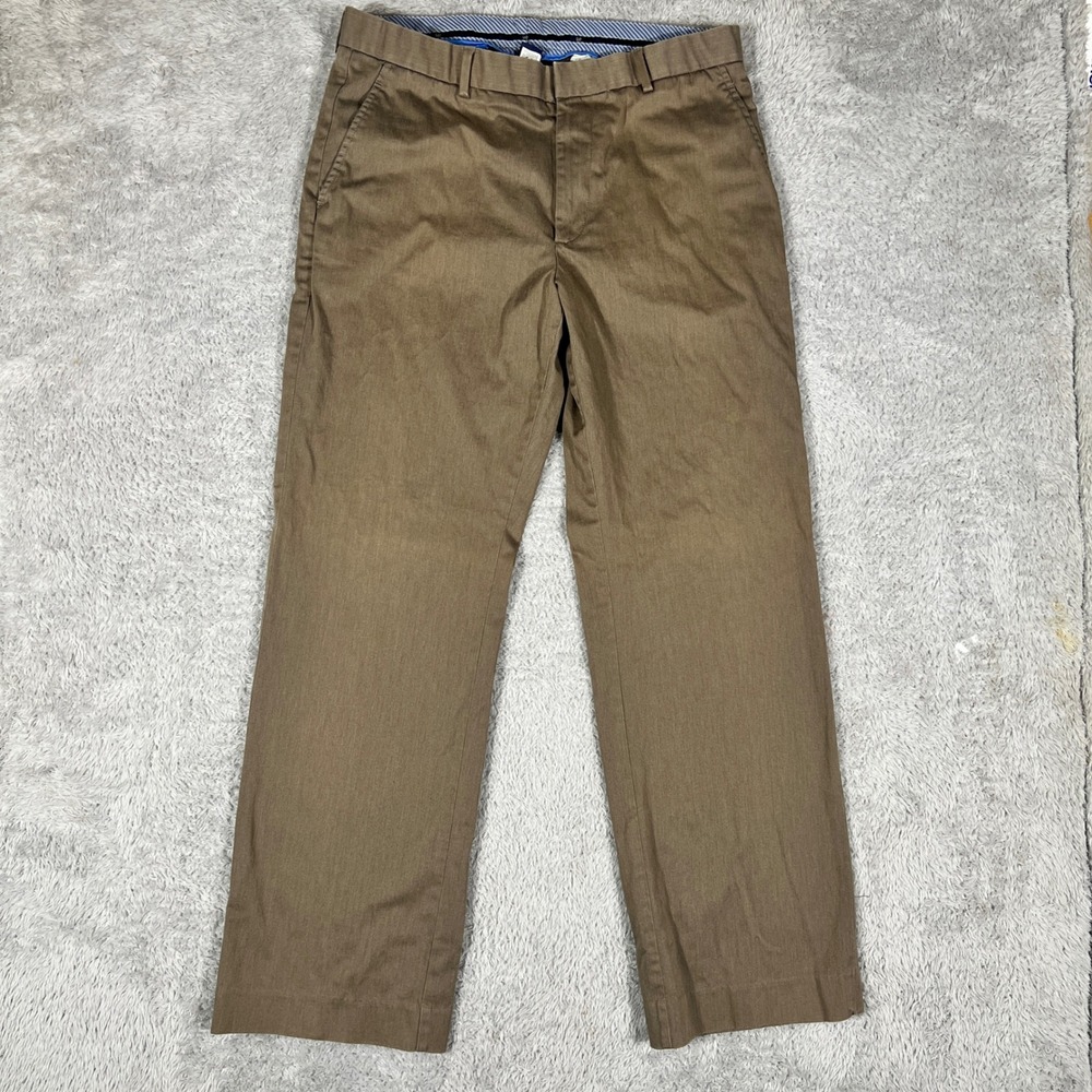 Gap Straight Fit Chinos Mens 34x32 Brown Stretch Cotton Blend Pants